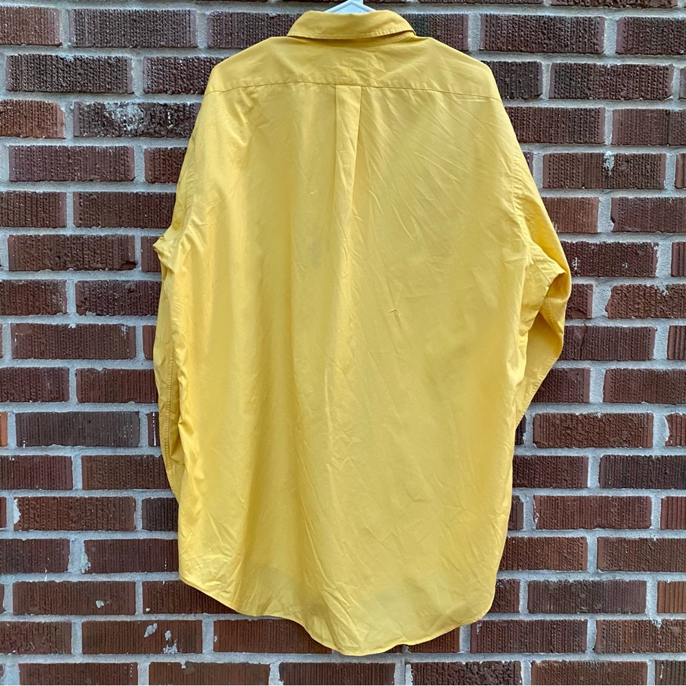 Ralph Lauren Botton Down men’s long sleeve yellow shirt size XL - Picture 3 of 9